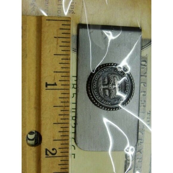 San Diego Zoo Safari Park Money Clip Stainless Steel Silver Tone NIP - Picture 2 of 8
